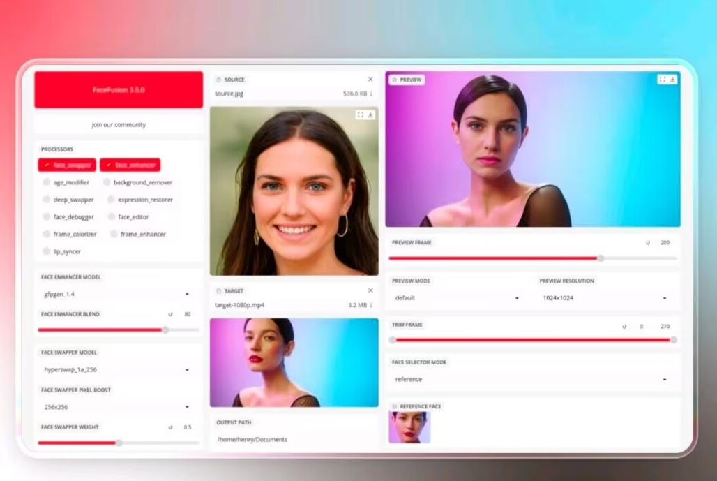 Face Fusion V3.1.1版本【16.1G】|开源AI换脸神器 高清换脸